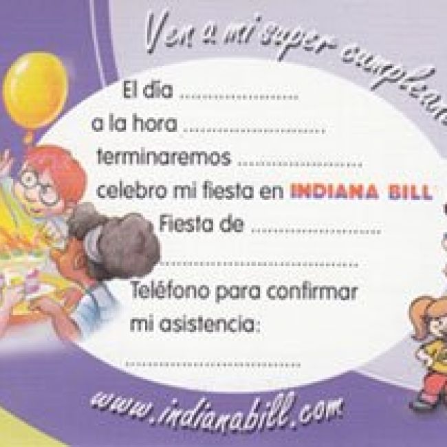 Indiana Bill Valladolid. Cumpleaños infantiles en Valladolid