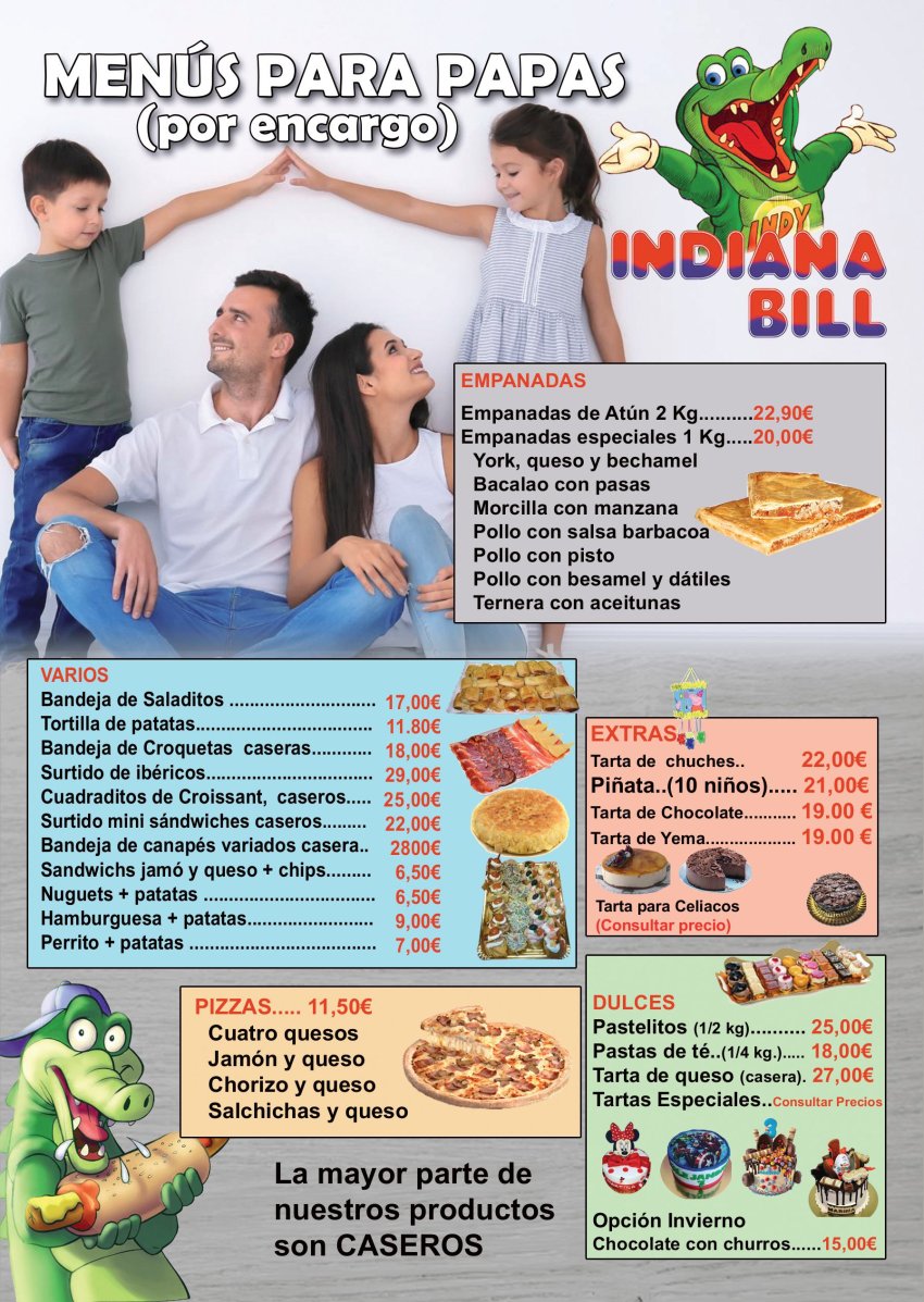 Men&uacute;s y tarifas de cumplea&ntilde;os infantiles